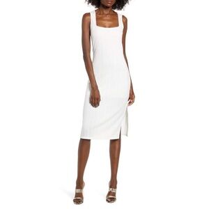 NWT Row-A White Tank Side Slit Midi Dress XS